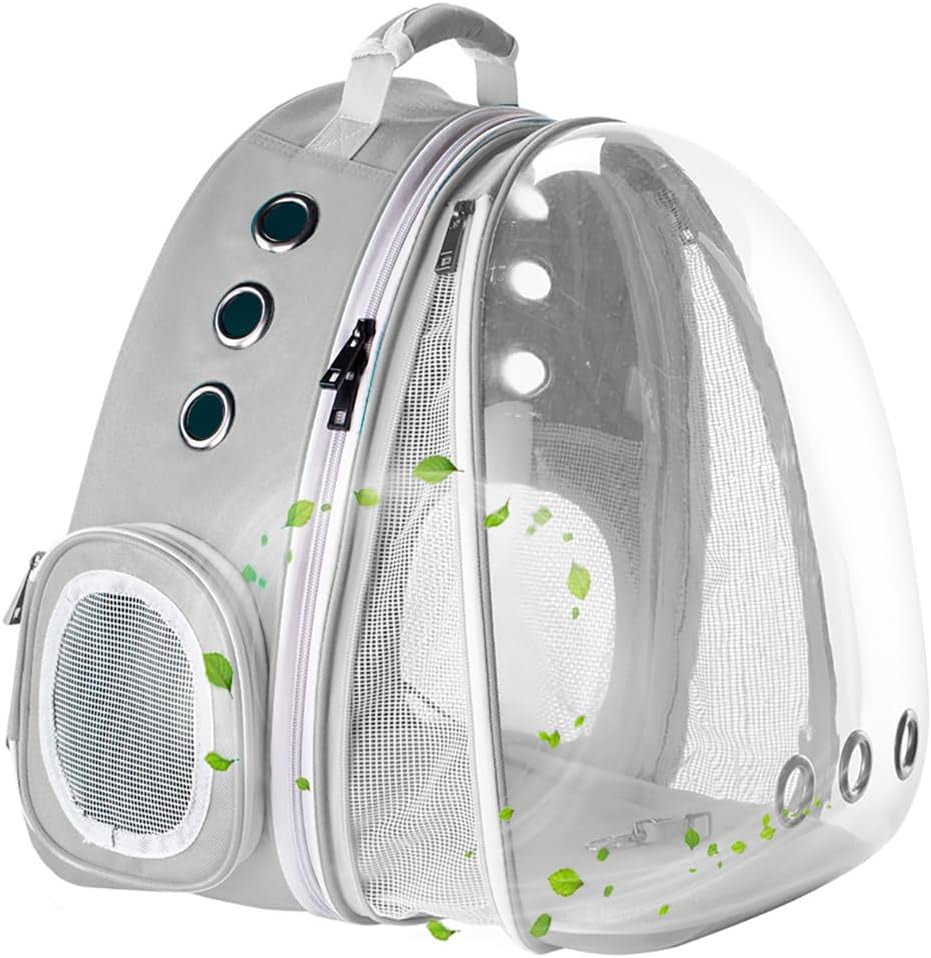 Cat Travel Backpack with Fan, Fit up to 20 Lbs, Space Capsule Astronaut, Clear Bubble Window Pet Backpack for Cats