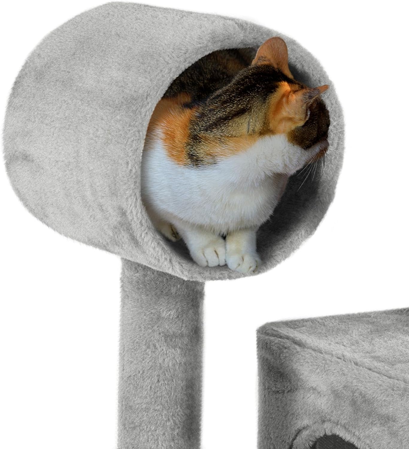 Cat Tree Tower Kitten Condo Scratching Post with Hammock Tunnel 51In