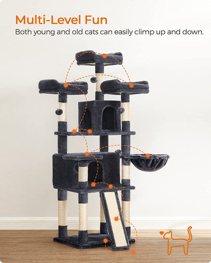 Cat Tree, Large Cat Tower, Cat Condo with Scratching Posts, 