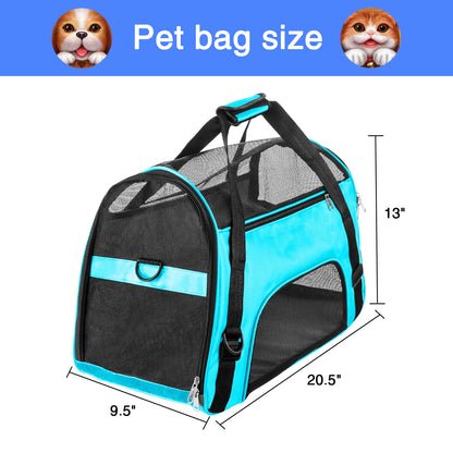 Airline Approved Pet Carrier,Soft Sided Cat Carriers for Cats 