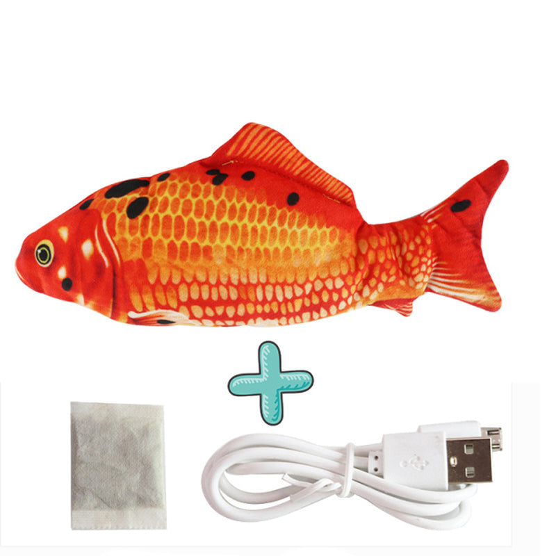 Interactive Electric Floppy Fish Cat Toy, USB Charger