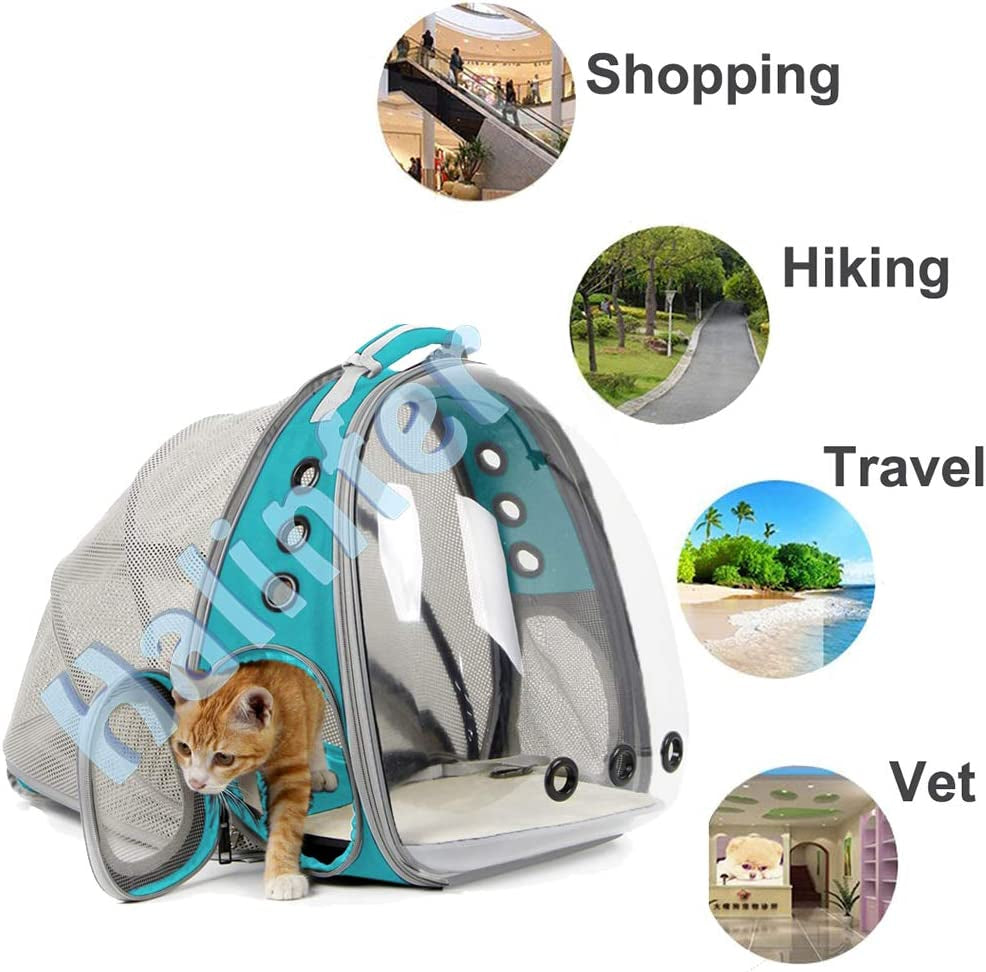 Cat Travel Backpack with Fan, Fit up to 20 Lbs, Space Capsule Astronaut, Clear Bubble Window Pet Backpack for Cats