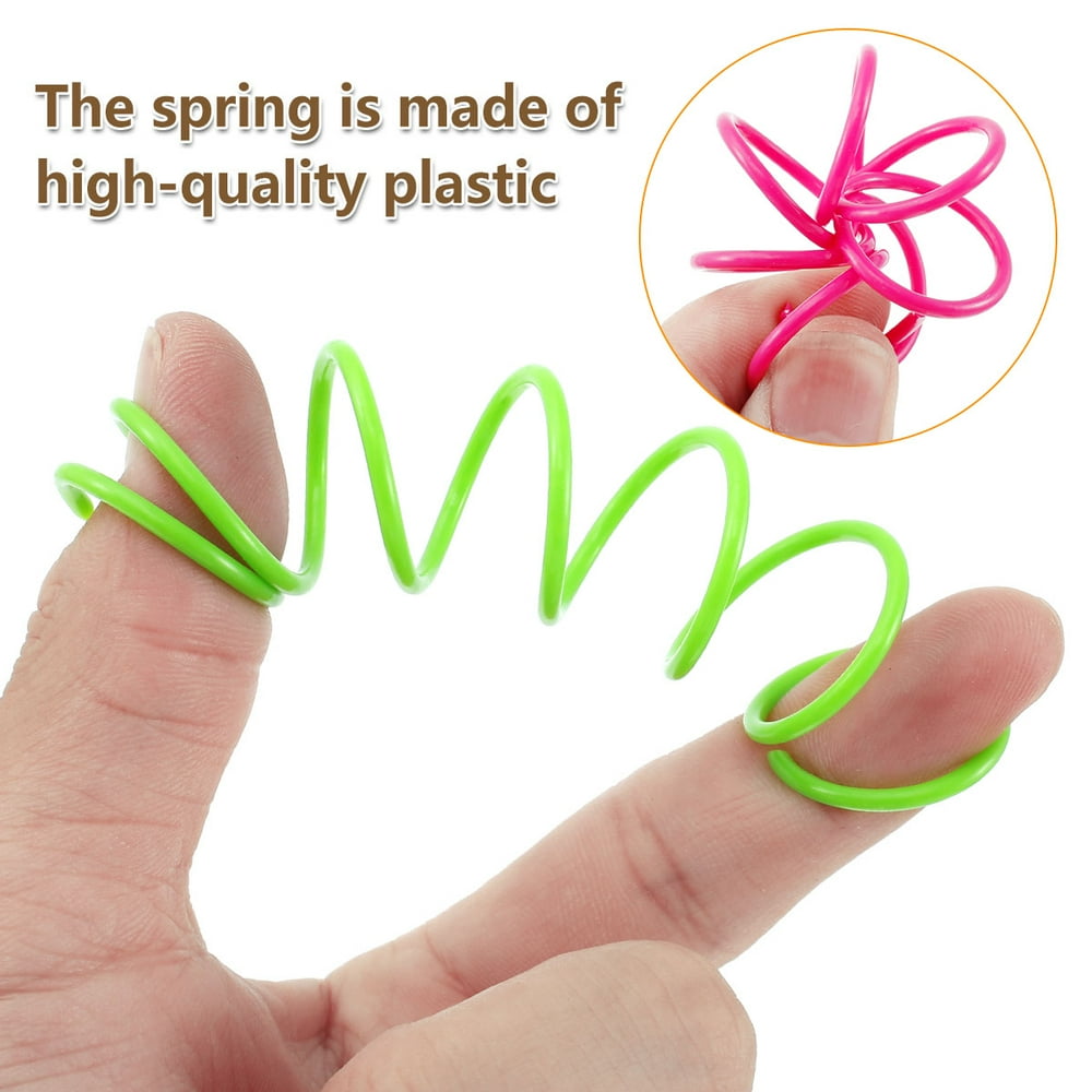 Colorful Springs Cat Toy, 16Pcs Cat Coil Toy, Durable Plastic , Bouncing and Training Fun 