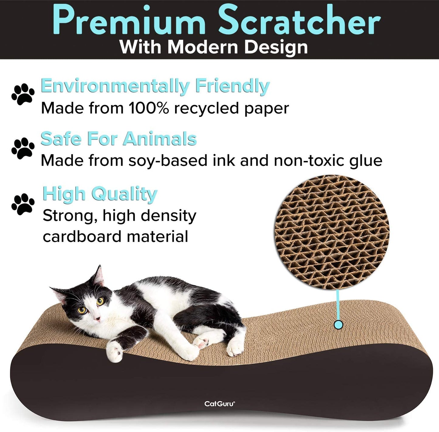 Cat Scratcher Lounge, Reversible Cat Scratching Board, Cardboard Cat Scratcher, Premium Cat Scratch Post, Durable Cat Scratchers, Cat Scratching Bed, Cat Scratching Post (XXL)