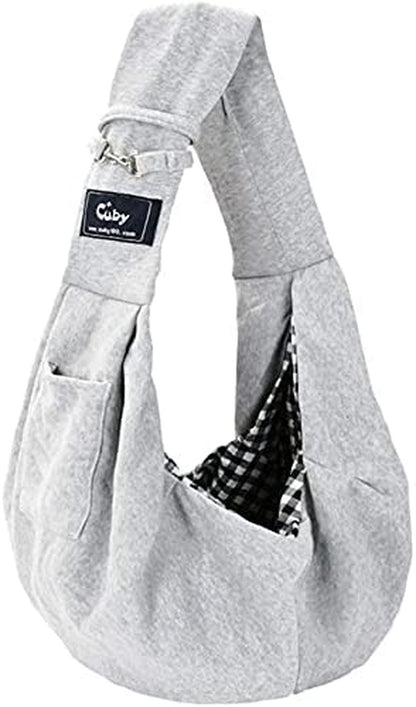 Cat Sling Carrier - Hands Free Reversible Pet Papoose Bag - Soft Pouch and Tote Design - Suitable for Puppy, Small Cats Outdoor 