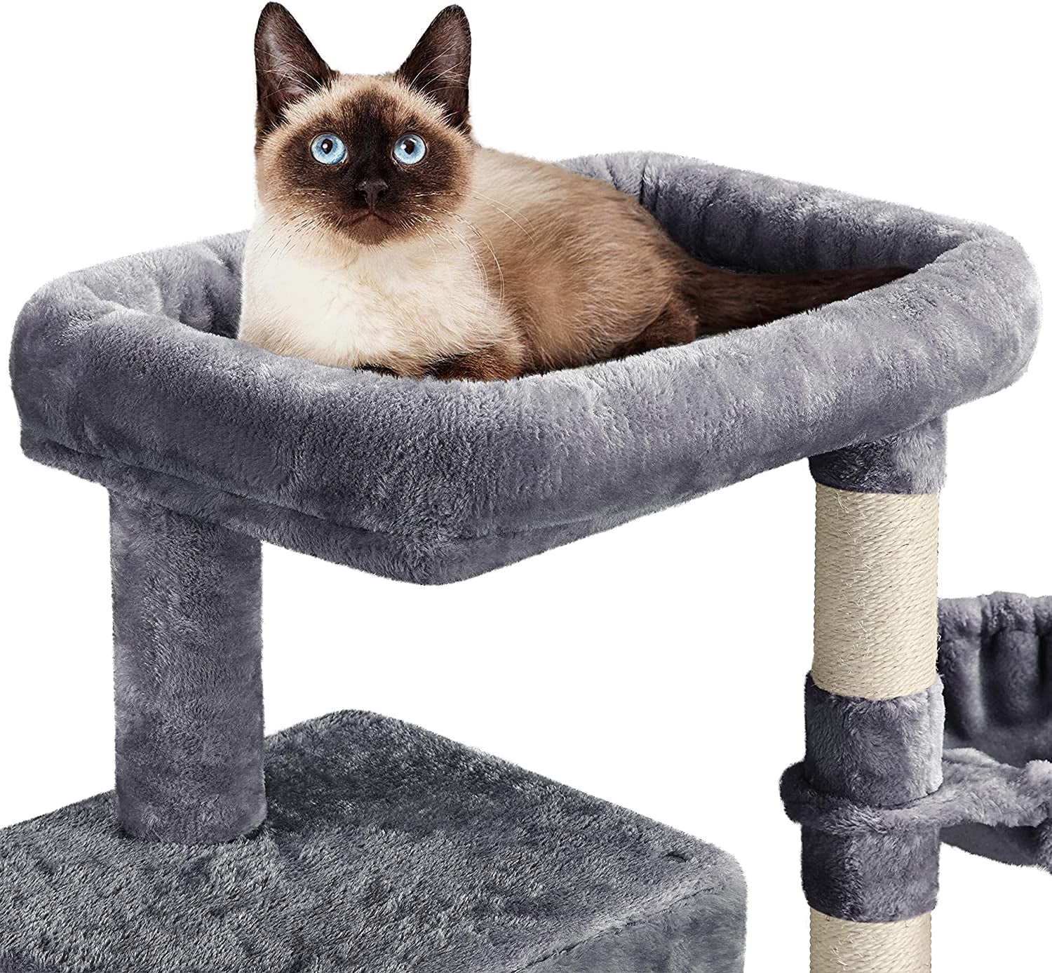 Cat Trees with Scratching Post, Condos, Basket, Top Perch for Indoor Cats