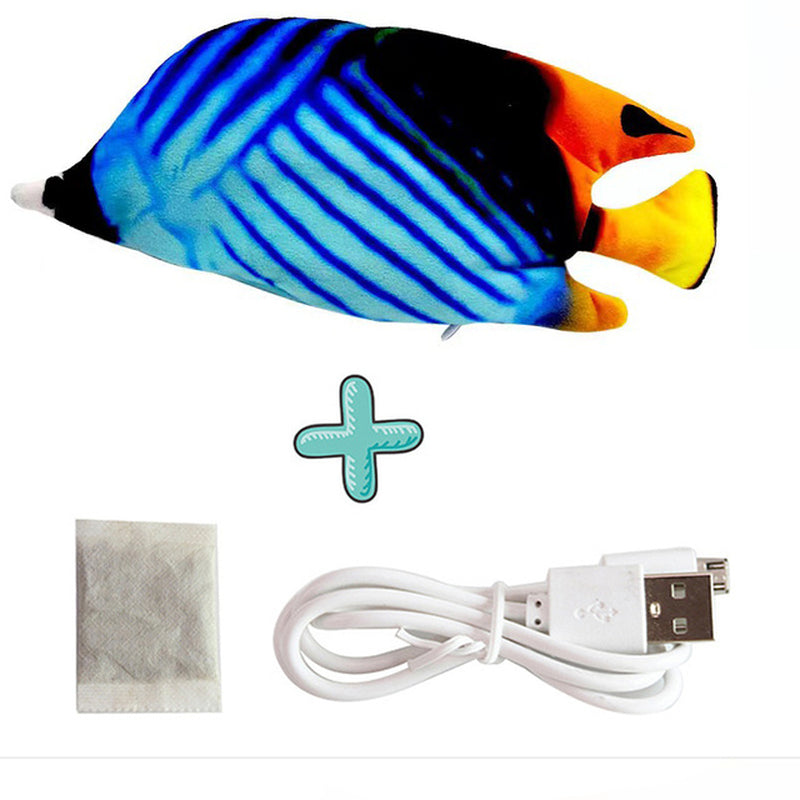 Interactive Electric Floppy Fish Cat Toy, USB Charger