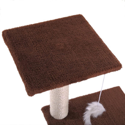 36" Kitty Tower Cat Tree, Activity Climber Tower with Plush Perch and Sisal Post, Stable Pet Climbing Condo for Small and Medium Sized Cats 