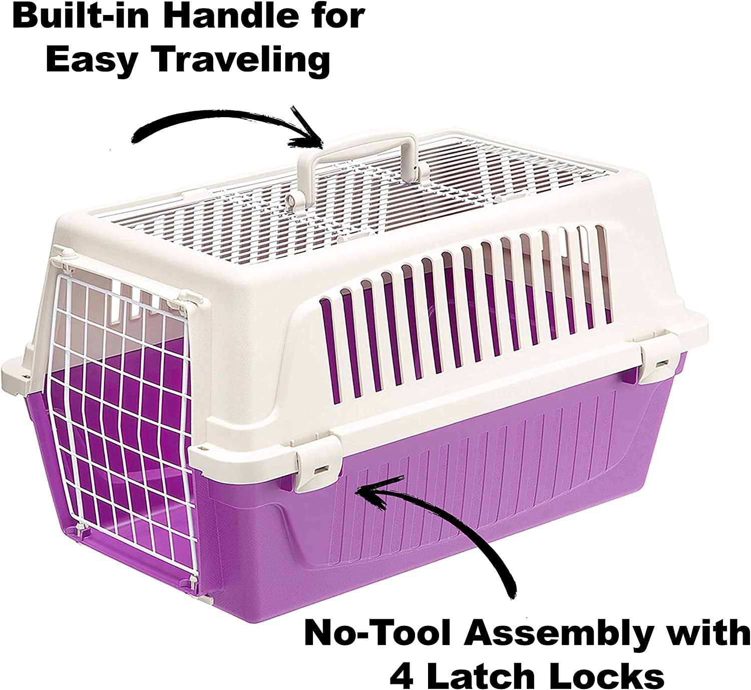 Atlas Pet Carrier | Small Pet Carrier for Cats W/Top & Front Door Access