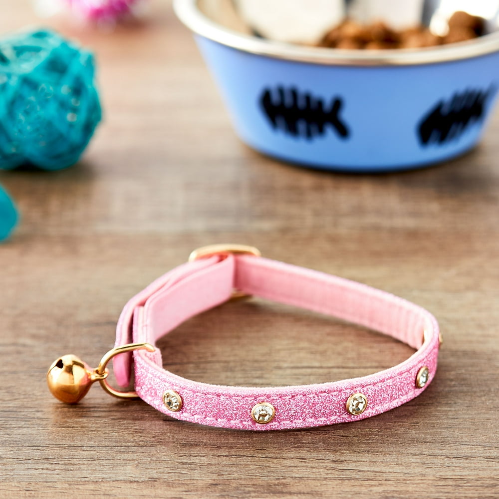 Rhinestone Gem Breakaway Cat Collar, Pink, OS