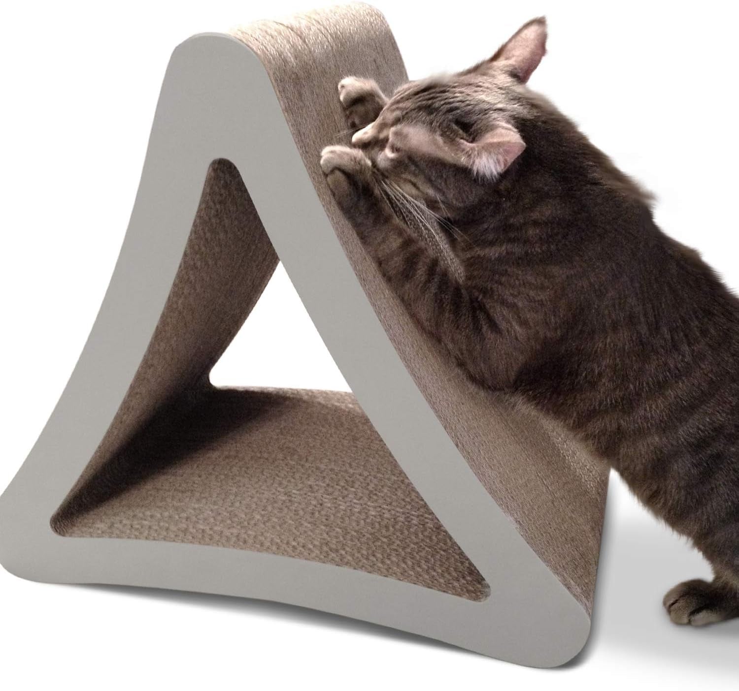 3-Sided Vertical Cat Scratching Post | Multiple Angle Cat Scratching Pad, 6 Usable Sides. Scratch, Play, & Perch | 100% Recyclable Cardboard Cat Lounge