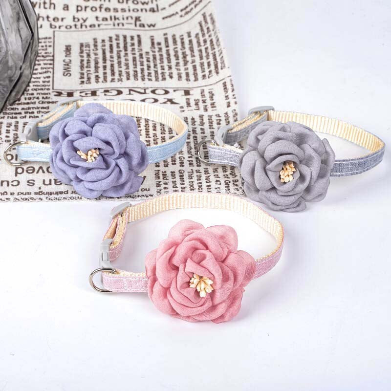 Camellia Flower Cat Collar