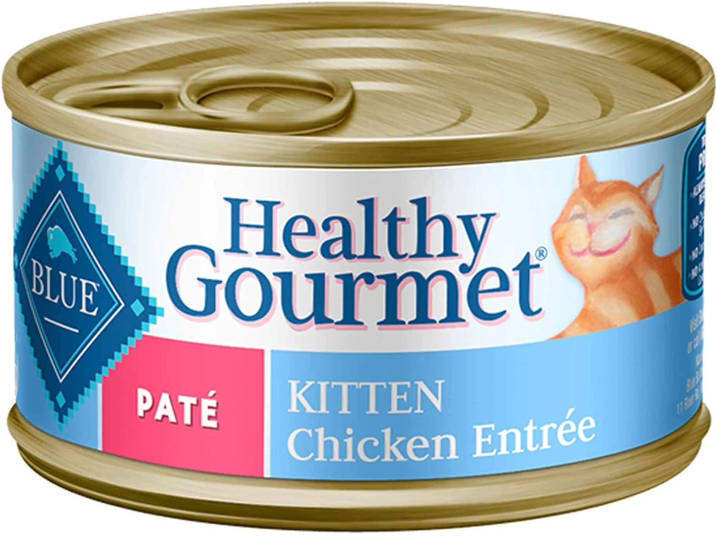 Healthy Gourmet Natural Kitten Pate Wet Cat Food Chicken 3-Oz Cans (Pack of 24)