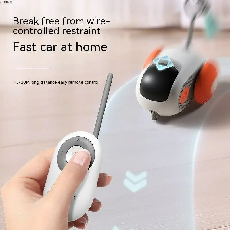 Remote Smart Cat Toy, Active Rolling Car for Indoor Cats