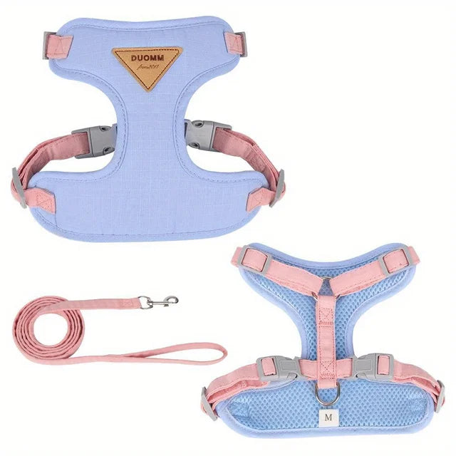 Adjustable Cat Harness and Leash Set, Breathable, Reflective Pet Harnesses Vest for Small Medium Cats Outdoor Walking