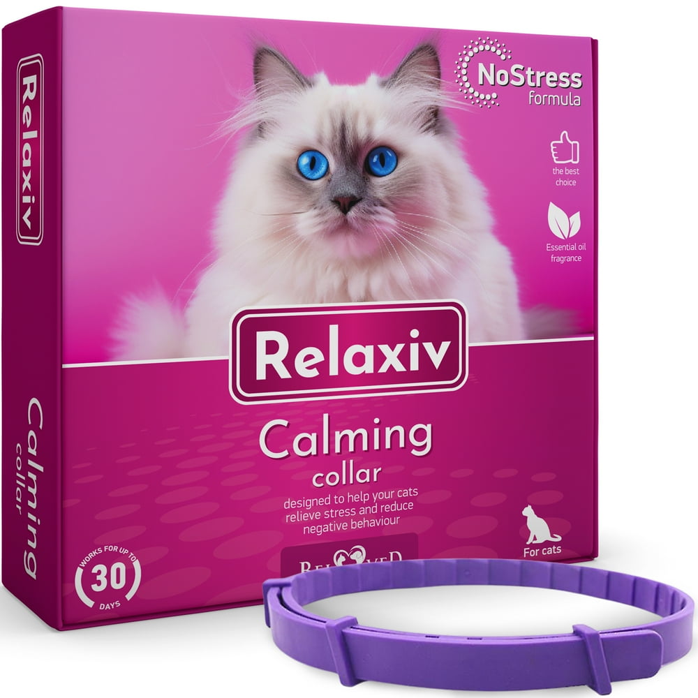 Cat Calming Collar - Cats Stress Relief Comfort, Helps with Pee, Aggression, Fighting with Dogs & Other Behavior