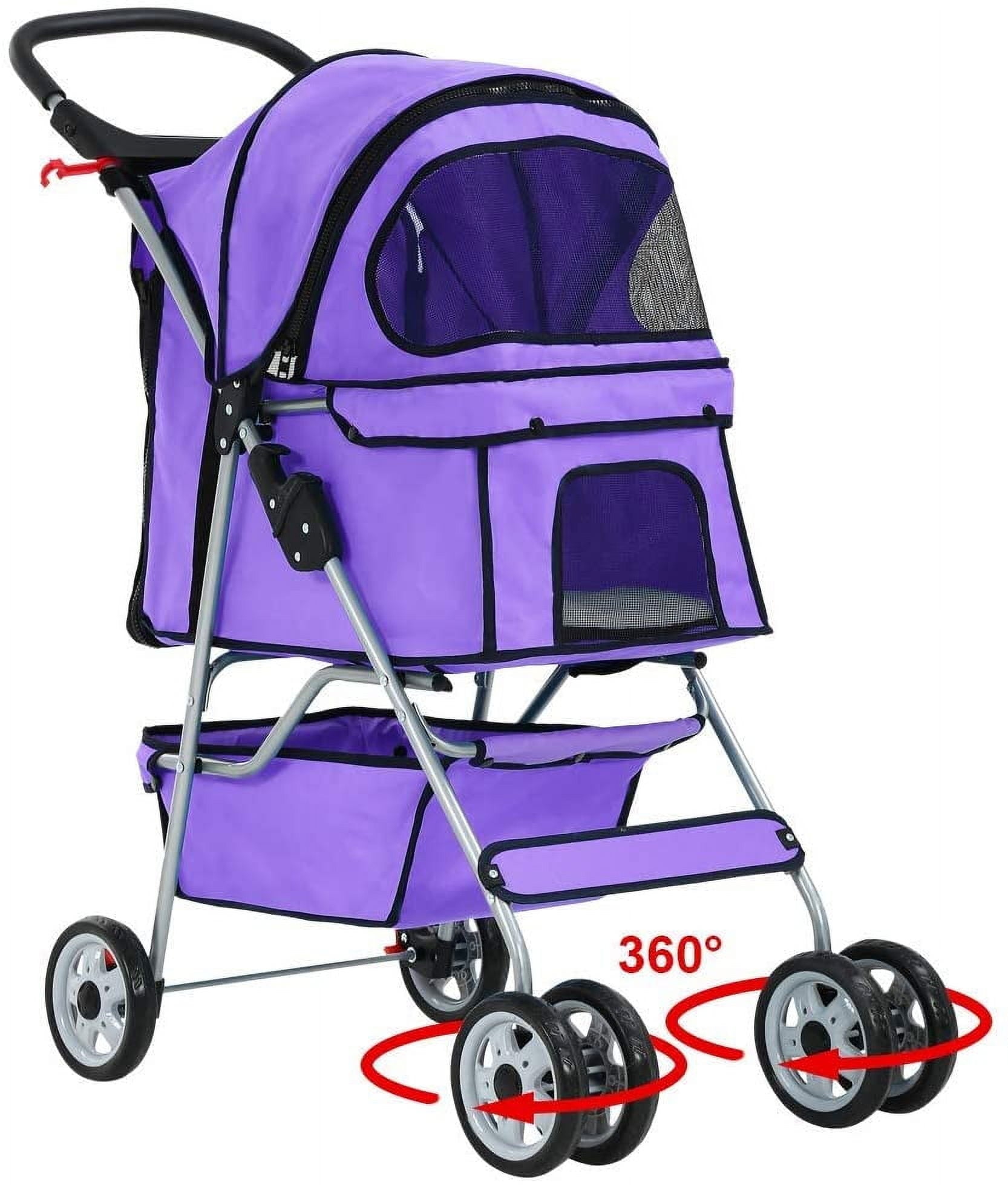 Pet Stroller, 3 Wheels, Travel Folding Carrier T13