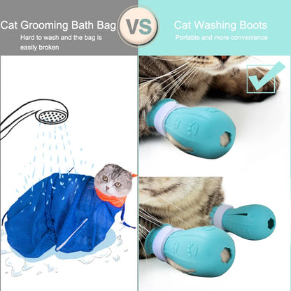 Cat Claw Protector Bath Anti-Scratch Cat Shoes 