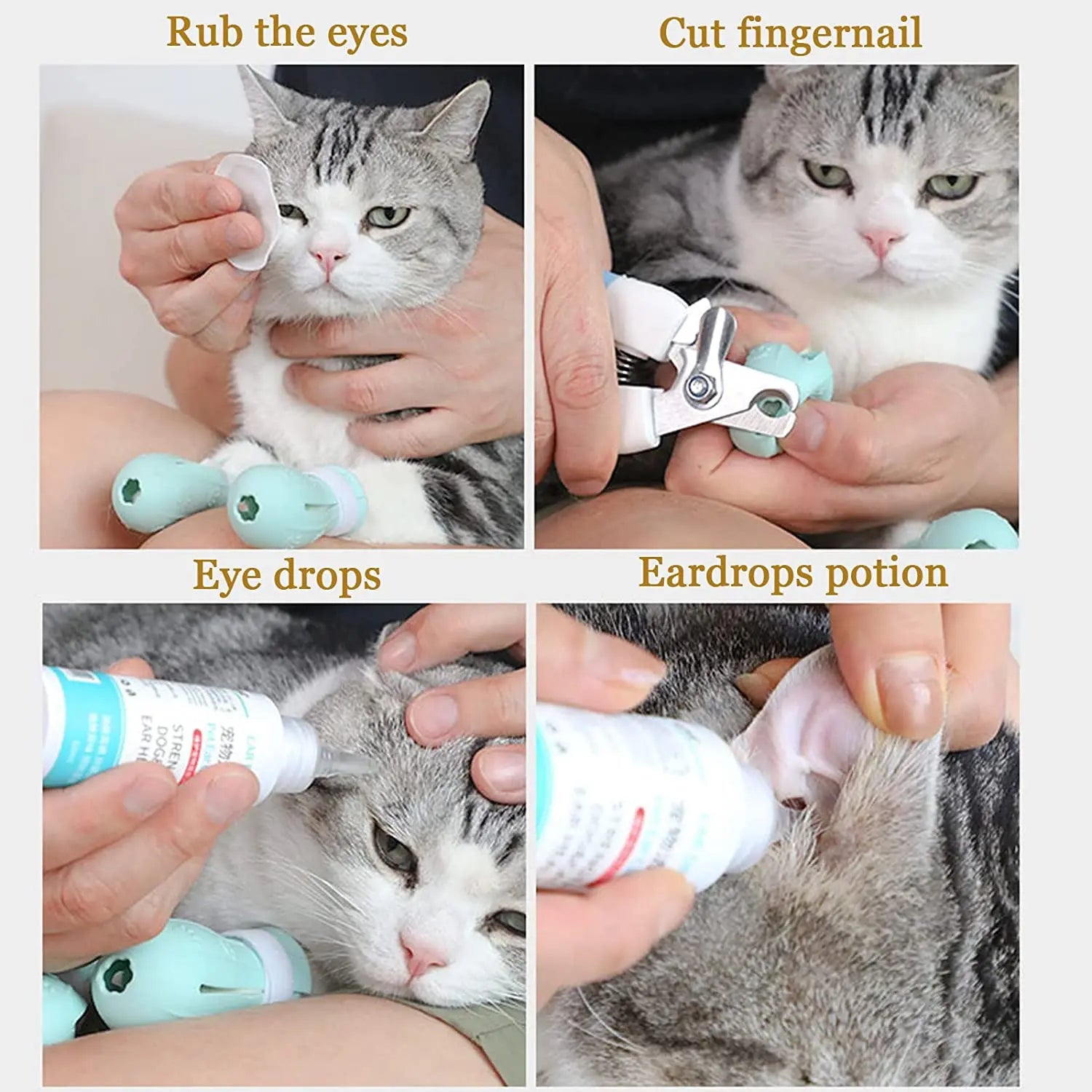 Cat Claw Protector Bath Anti-Scratch Cat Shoes 