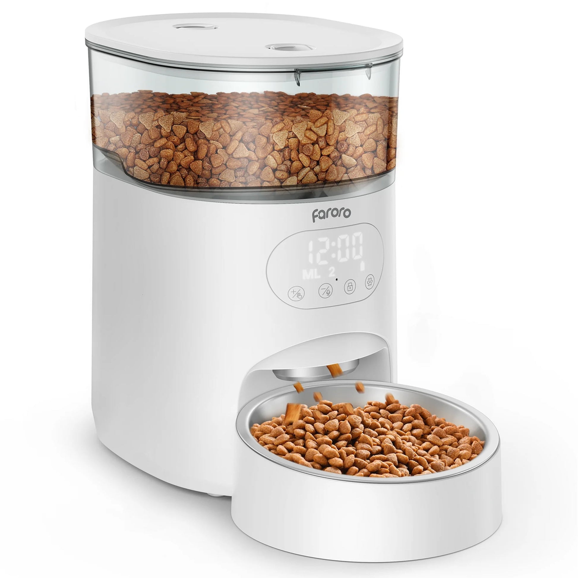 4L Automatic Cat Feeder and Cat Food Dispenser with Programmable Timer