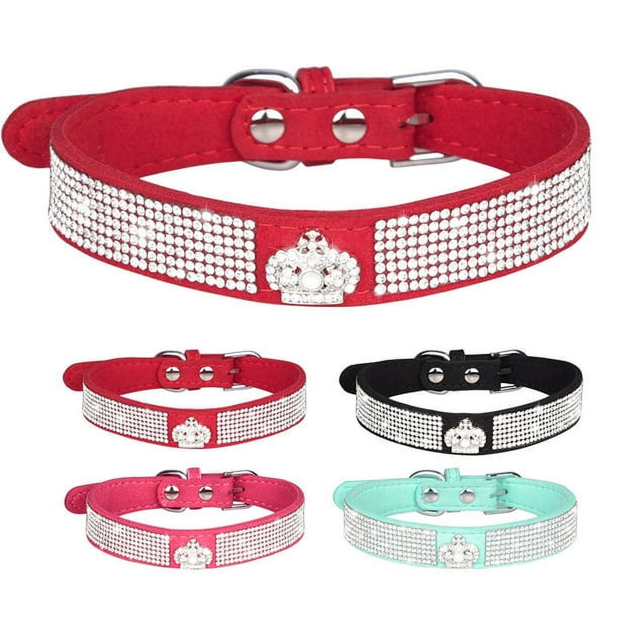 Cat Collar Bling Diamond with Rhinestone Crown Decoration