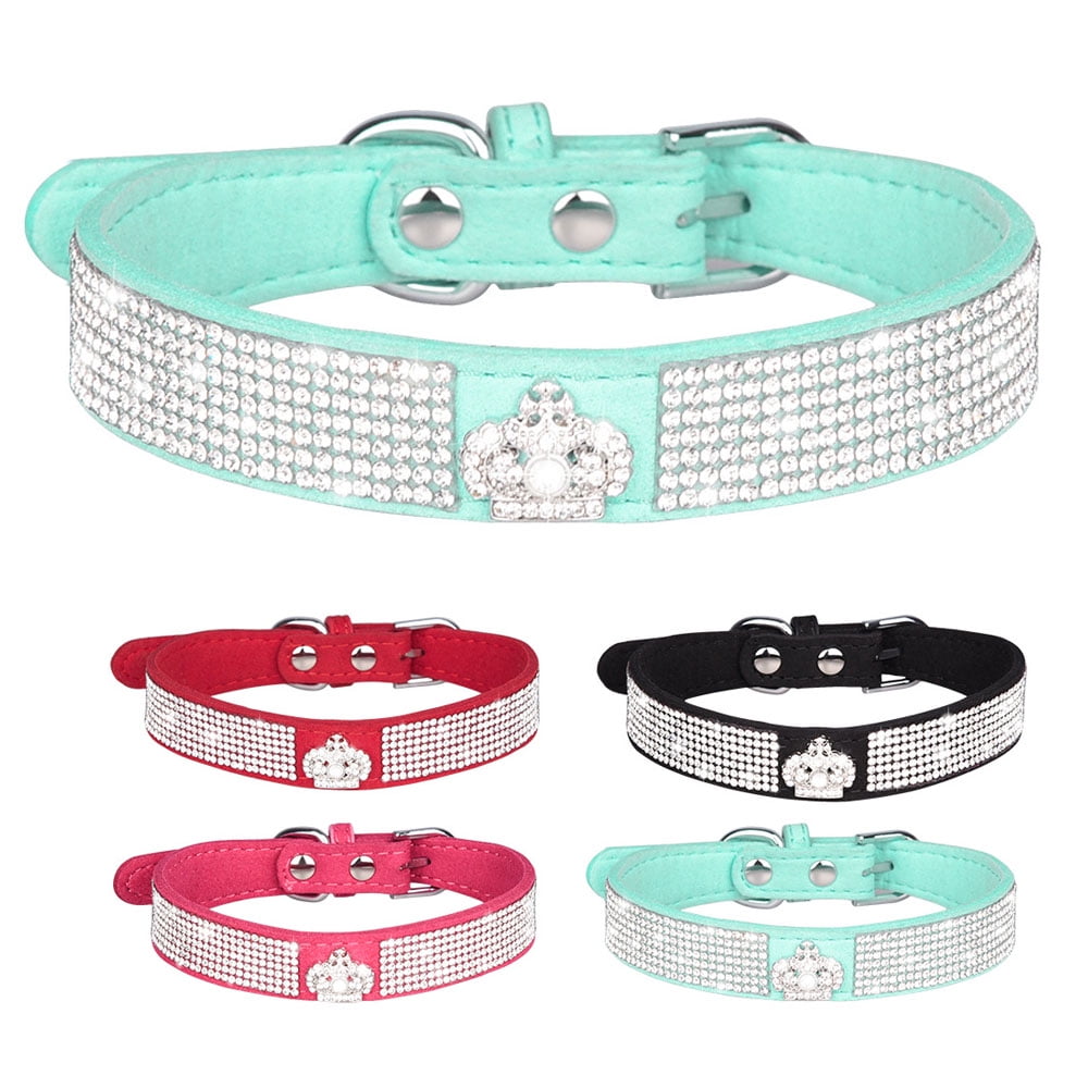 Cat Collar Bling Diamond with Rhinestone Crown Decoration