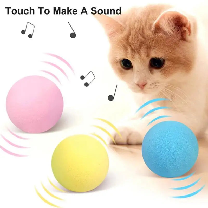 Electric Cat Ball Toys, Automatic Rolling Smart Cat Toys, Interactive for Cats Training 