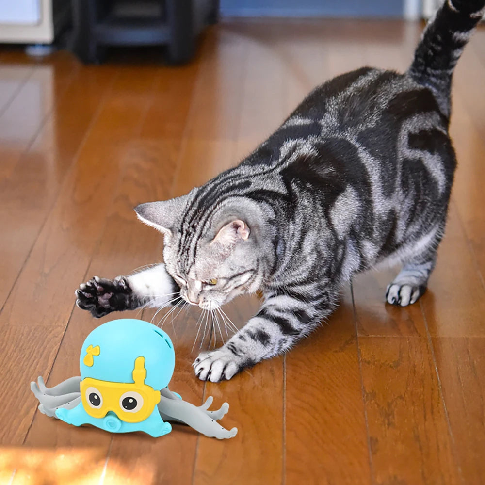 Electric Octopus Interactive Cat Toys for Indoor Cats 