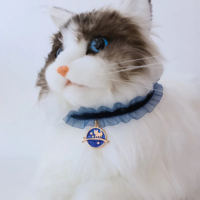 In Style Cat Collar, Safety Moon, Adjustable Neck Strap