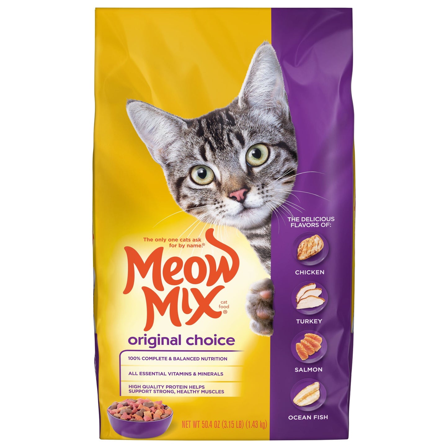 Original Choice Dry Cat Food, 3.15-Pound Bag