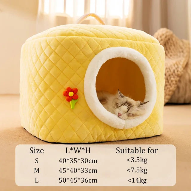 Cat House, Soft Nest, Cozy Sleeping, Warm Cave 