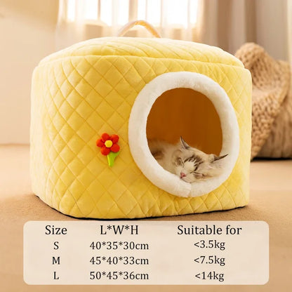 Cat House, Soft Nest, Cozy Sleeping, Warm Cave 