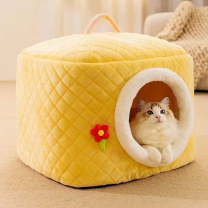 Cat House, Soft Nest, Cozy Sleeping, Warm Cave 