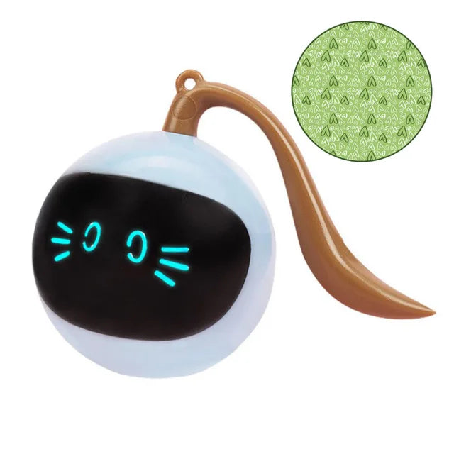 Smart Interactive Cat Toy, Automatic Moving Bouncing Rolling Ball for Indoor Cat, Catching Exercise 