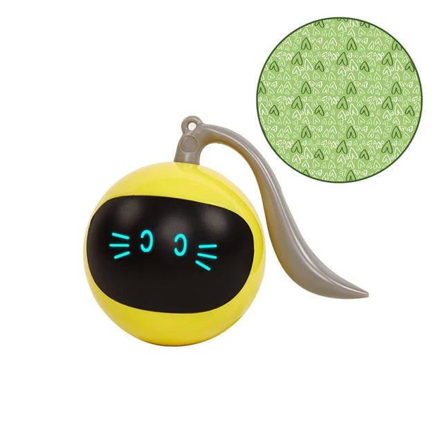 Smart Interactive Cat Toy, Automatic Moving Bouncing Rolling Ball for Indoor Cat, Catching Exercise 