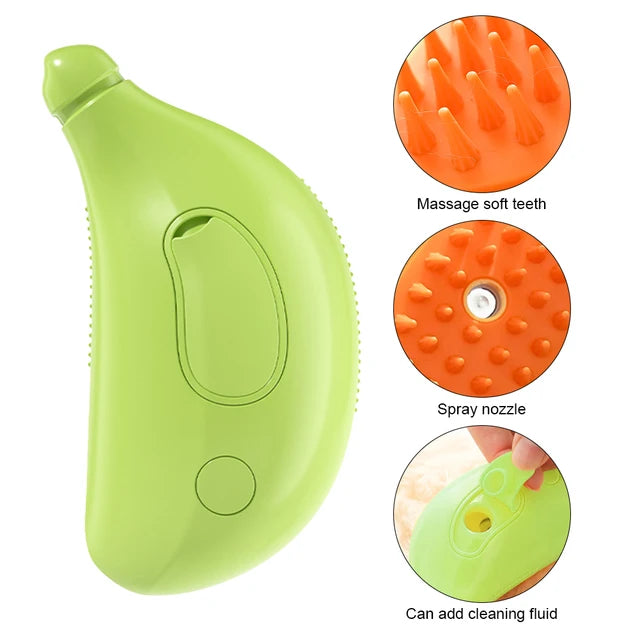 USB Rechargeable Cat Grooming Comb with Electric Water Spray