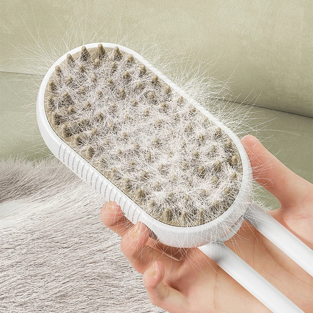 USB Rechargeable Cat Grooming Comb with Electric Water Spray