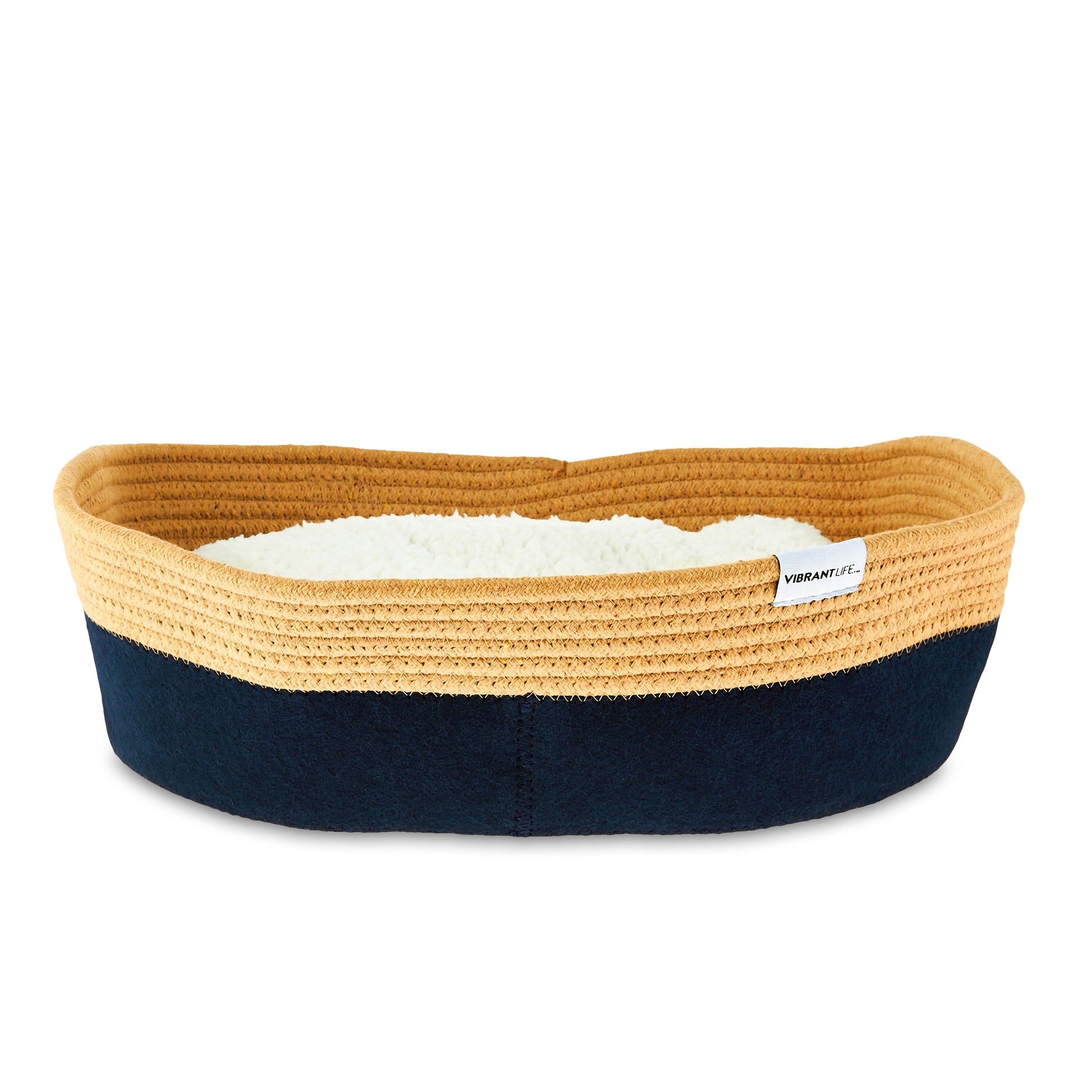 19" Oval Woven Felt Rope Cat Bed, with Catnip