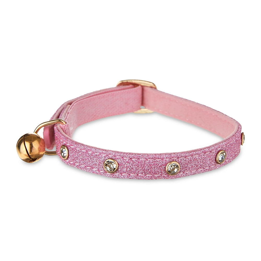 Rhinestone Gem Breakaway Cat Collar, Pink, OS