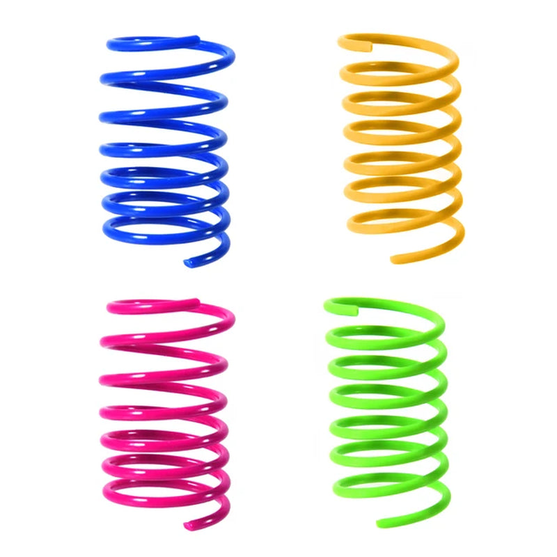 4Pcs Cat Toys, Creative Plastic Flexible Cat Coil Toy 