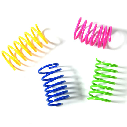 4Pcs Cat Toys, Creative Plastic Flexible Cat Coil Toy 