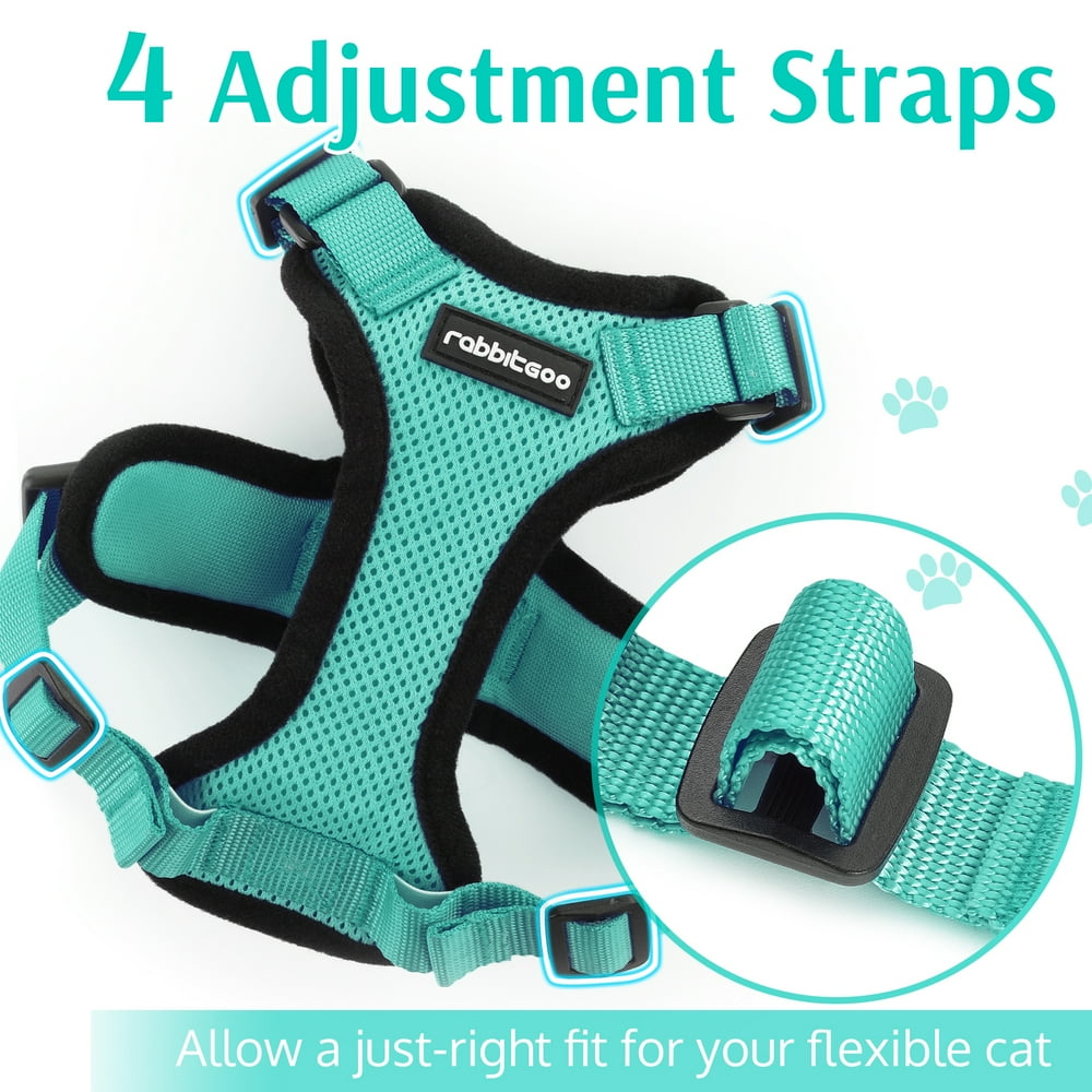 Cat Harness and Leash for Walking, Escape Proof Soft Adjustable Vest Harnesses for Cats, Easy Control Breathable Reflective Strips Jacket