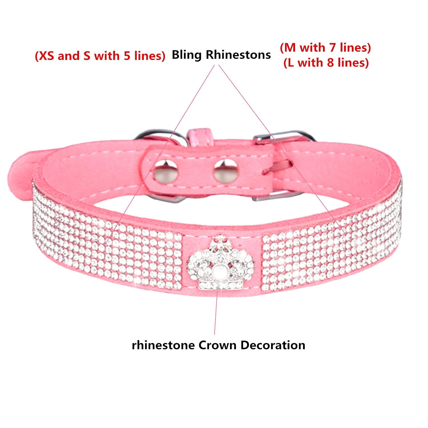 Cat Collar Bling Diamond with Rhinestone Crown Decoration