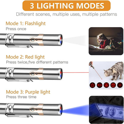 Cat Laser Pointer Toy, Rechargeable, Interactive 