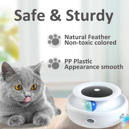 2-In-1 Interactive Cat Toys for Indoor Cats, Dual Power Supplies