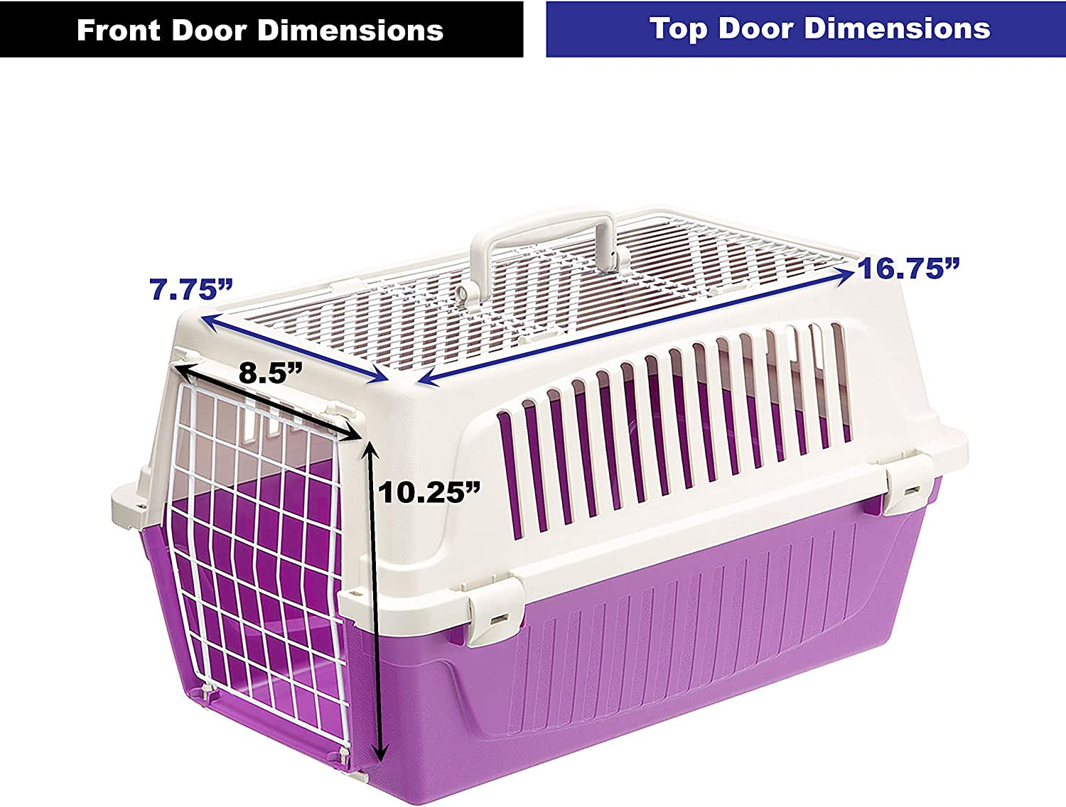 Atlas Pet Carrier | Small Pet Carrier for Cats W/Top & Front Door Access