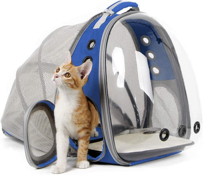 Cat Travel Backpack with Fan, Fit up to 20 Lbs, Space Capsule Astronaut, Clear Bubble Window Pet Backpack for Cats