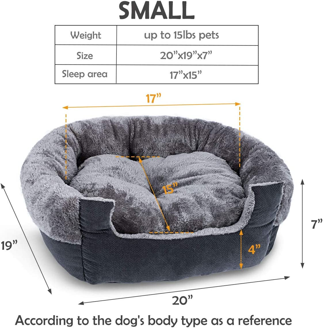 Faux Wool Microsuede Pet Bed, 20 X 20 X 7 In, Ideal for Indoor Cats 