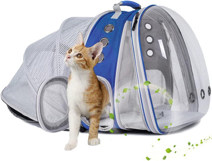 Cat Travel Backpack with Fan, Fit up to 20 Lbs, Space Capsule Astronaut, Clear Bubble Window Pet Backpack for Cats