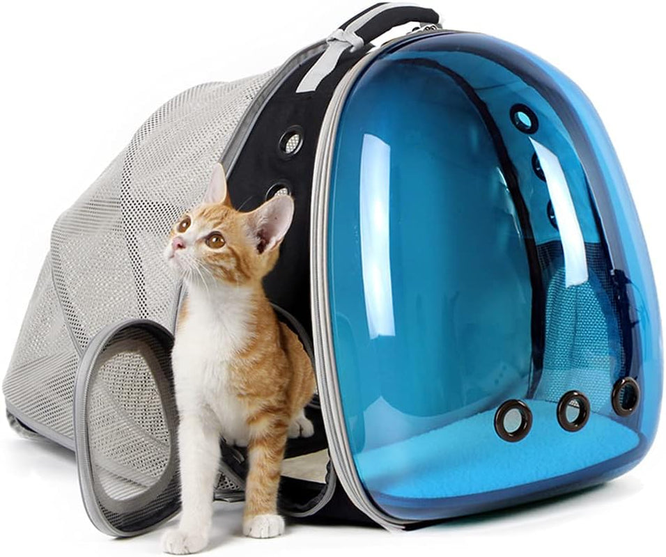 Cat Travel Backpack with Fan, Fit up to 20 Lbs, Space Capsule Astronaut, Clear Bubble Window Pet Backpack for Cats